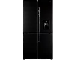 Amica AFN9561DXN - Amerikaanse Koelkast met 4 deuren - NoFrost - Waterdispenser met reservoir- 560 L - 183 cm H - Black RVS