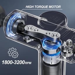 Deep Tissue Massage Gun, draagbare massage gun met 4 verwisselbare koppen voor diepe spierverlichting en ontspanning — thumbnail 5