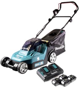Makita DLM 432 PG4 accumaaier 36 V (2x 18 V) 43 cm + 4x accu 6,0 Ah + dubbele lader — thumbnail 2