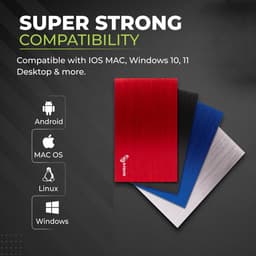 RFWR® Draagbare Externe Harde Schijf 1 TB - USB 2.0, Snelle Gegevensoverdracht, Compatibel met Laptop, PC, Mac — thumbnail 2