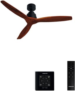 CREATE - Plafondventilator 40W silent Ø132 cm - Met Wandregelaar - Met Afstandsbediening - 6 Snelheden - Timer - Zomer/Winter functie - Zwart - WIND STYLANCE — thumbnail 1