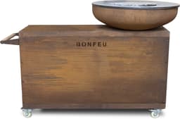 BonFeu BonBiza Island - Mobiele Buitenkeuken - Plancha & Vuurschaal - Cortenstaal - 162x80x111 cm — thumbnail 1
