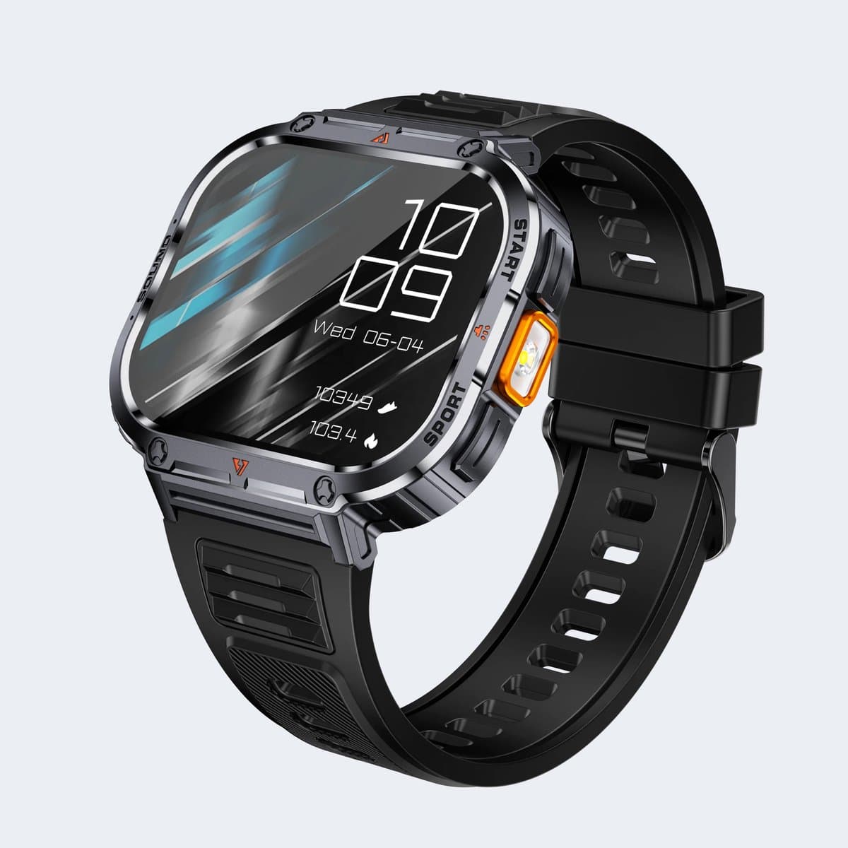 Smartwatch, kh50 ZWART, Smartwatch Dames en Heren, Horloge, Smartwatch Bluetooth, Sporthorloge, Horloge Heren en Dames, Activity Tracker, Smartwatch Android, IPS Scherm, IP68 WATERDICHT, 30 Dagen Standby, Smartwatches geschikt voor IOS, Android — afbeelding 1