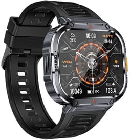 Smartwatch, kh50 ZWART, Smartwatch Dames en Heren, Horloge, Smartwatch Bluetooth, Sporthorloge, Horloge Heren en Dames, Activity Tracker, Smartwatch Android, IPS Scherm, IP68 WATERDICHT, 30 Dagen Standby, Smartwatches geschikt voor IOS, Android — thumbnail 4