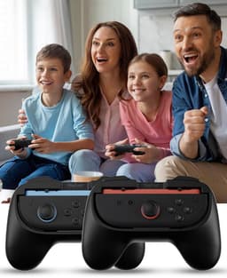 PlayCool Nintendo Switch 2 Joy-Con Controller Grip Set van 2 - Zwart — thumbnail 4