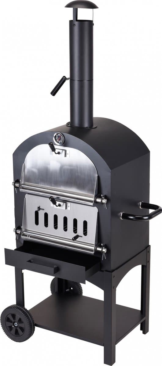 ProGarden Barbecue pizzaoven zwart — afbeelding 1