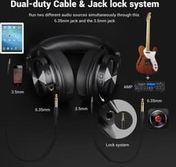 OneOdio Fusion A70 Zwart – Draadloze Over-Ear Koptelefoon – DJ & Studio – Hi-Res Audio — thumbnail 3