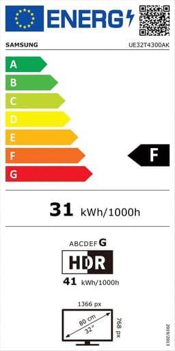 Samsung UE32T4300 - 32 inch - HD ready LED - 2020 - Buitenlands model — thumbnail 2