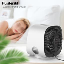 Bewello® - Mini Ventilator voor Bureau - USB Ventilator met Luchtkoeler - Kleine Tafelventilator Airco - Roze - Mobiele Water Aircooler - met LED moodlight - Fluisterstil — thumbnail 4
