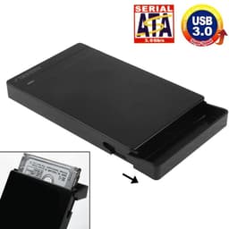 2,5 inch SATA HDD / SSD externe behuizing, zonder gereedschap, USB 3.0-interface (zwart) — thumbnail 1