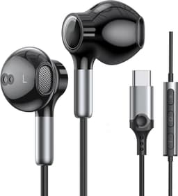 USB C Oordopjes met Draad en Microfoon - USBC Oortjes - USB-C Oordoppen - Voor 15 Pro Max en S24 Ultra — thumbnail 1