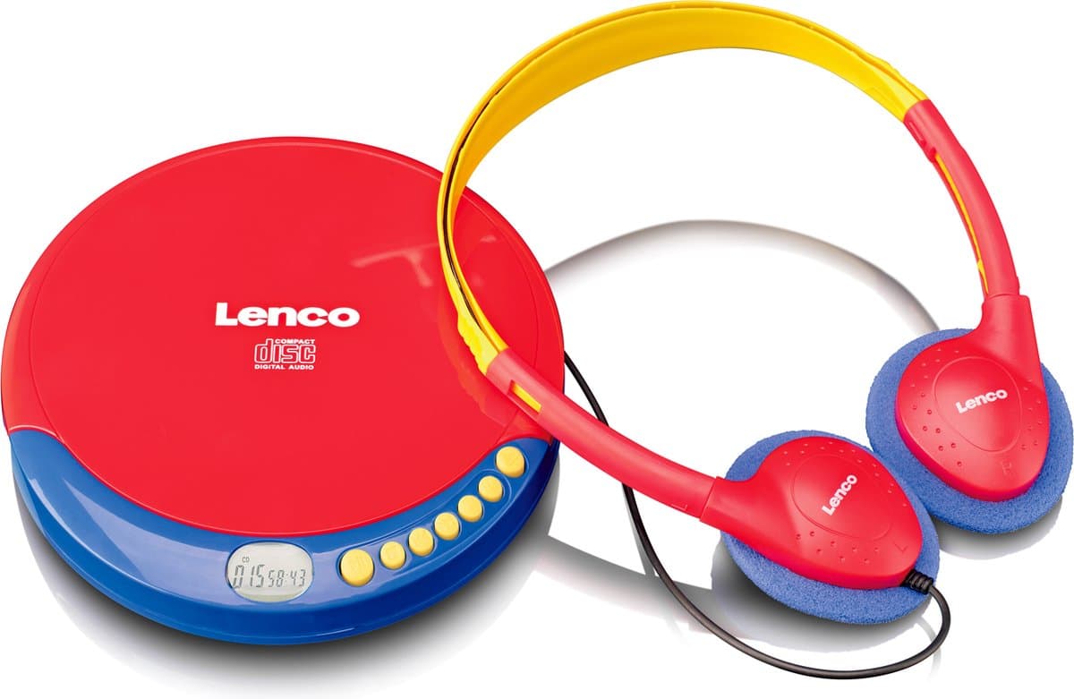 Lenco CD-021KIDS - Draagbare Discman voor Kinderen met Hoofdtelefoon en oplaadbare Batterijen — afbeelding 1