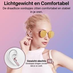 Draadloze Oordopjes - Roze Goud - Bluetooth - Universeel - Lange Batterijduur - Comfortabel Draagcomfort - Geweldige Geluidskwaliteit - Origineel Phreeze — thumbnail 3