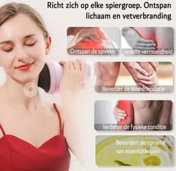 Elektrische Cellulite Massage Apparaat - 8 Delig Massage Koppen - Gua Sha - Full Body - Vacuüm - Cupping - Ontspanning -Roze — thumbnail 2
