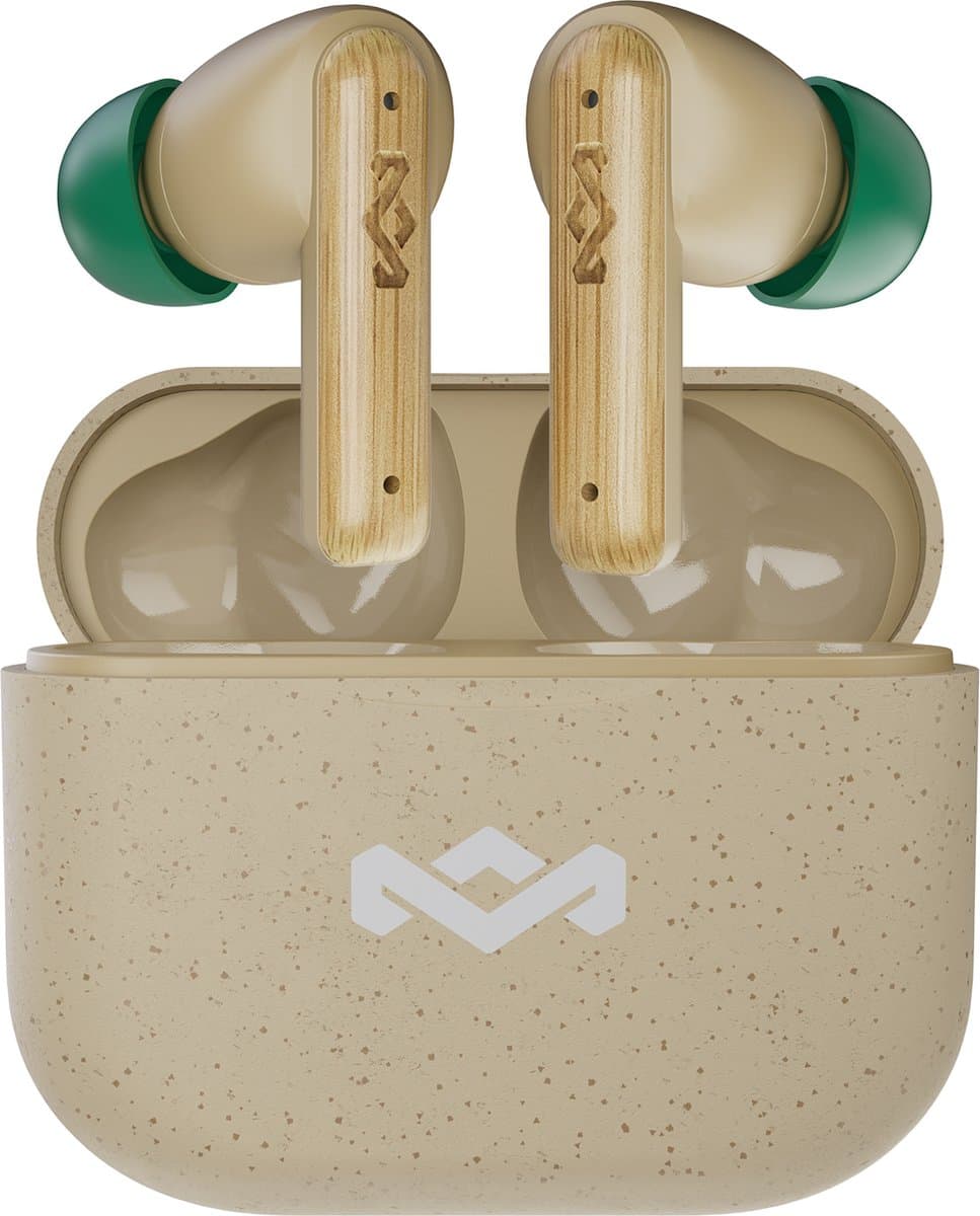 House of Marley Little Bird Draadloze Oordopjes - Bluetooth Oortjes Draadloos - 24 uur Batterijduur - Eco Friendly Design - Quickcharge - Touchbediening - Cream — afbeelding 1