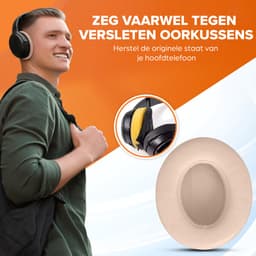 Oorkussens geschikt voor Beats By Dr. Dre Studio 2.0/3.0 wireless - Koptelefoon oorkussens voor Beats Studio goud — thumbnail 4