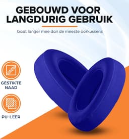 Oorkussens geschikt voor Beats By Dr. Dre Studio 2.0/3.0 wireless - Koptelefoon oorkussens voor Beats Studio blauw — thumbnail 3