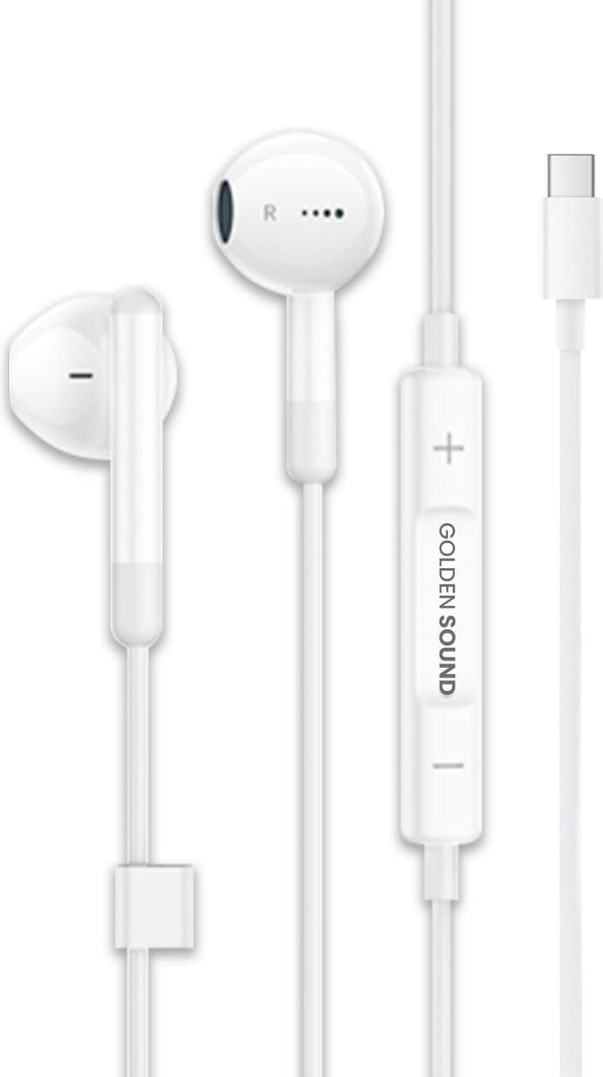 Golden Sound bedrade oordopjes - Oordopjes met draad en microfoon - USB-C aansluiting — afbeelding 1