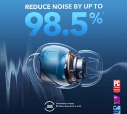 soundcore Liberty 4 NC - Wireless Noise Cancelling Earbuds (Light Blauw) - 98.5% Noise Reduction - draadloze oordopjes- Adaptive Noise Cancelling to Ears and Environment - Hi-Res Sound - 50H Battery — thumbnail 3