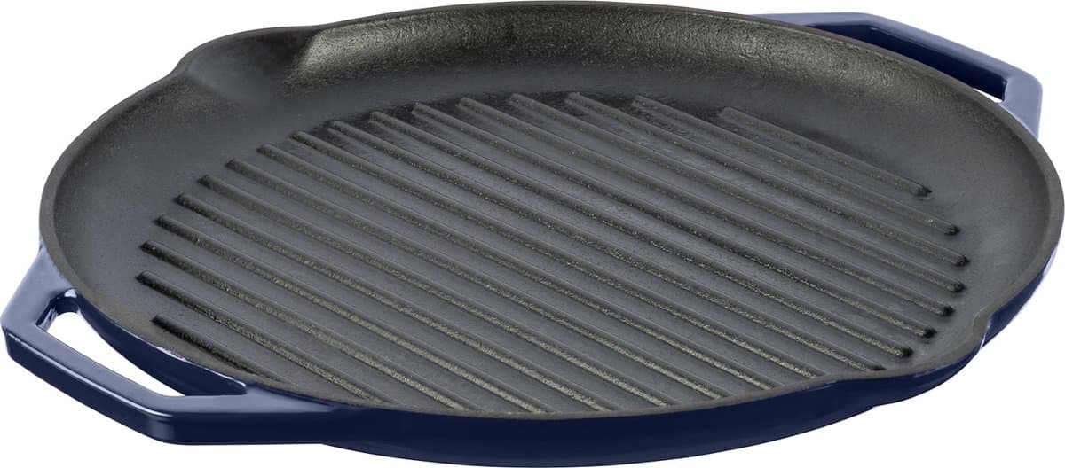 Grand Feu - Geëmailleerde gietijzeren grillpan - blauw — afbeelding 1