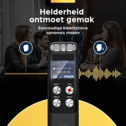BP® Afluisterapparatuur - Voice Recorder - Dictafoon - Audio Recorder - Spy Recorder - Afluisterapparaat - Afluisteren & Opnemen - Ruisonderdrukking - Nederlandse handleiding & Sofware — thumbnail 4
