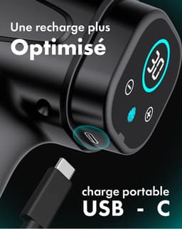 Massagepistool, Top Gun, spiermassageapparaat, vibrerend, elektrisch apparaat ter verlichting van pijn en stijfheid, spieren, rug, benen, cervicaal, na sport, krachttraining, cadeau voor mannen en vrouwen — thumbnail 2