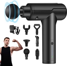 Massagepistool, spiermassage apparaat, diep massageapparaat, met 6 snelheden, pistool voor fascia, met led-laadindicator, elektrisch handmassage-apparaat — thumbnail 1