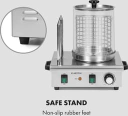 Klarstein Worstfabriek Pro 550 - Hotdog maker - 550W - 5 Liter - 30-100°C - glas - Roestvrij staal - Zilver,1L 6,6 kg - RVS - LED Thermostaat - Worstmachine - Worstapparaat - Sausage Maker - voor Snackbar — thumbnail 4