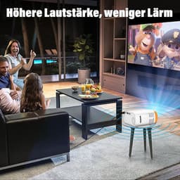 Mini Beamer - Streamen vanaf je telefoon - Input tot 1080P Full HD - Projector - Mini Projector - HDMI - USB - Wit / Geel - Smartphone - Draagbaar - Ingebouwde speaker - Zoomfunctie — thumbnail 4