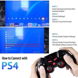 KOTION EACH G9000 Gaming Headset - PS4, laptops - Zwart/Blauw — thumbnail 2