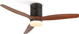 CREATE - Plafondventilator 40W silent Ø132 cm - Met Verlichting drie temperaturen - Met Wifi - Met Afstandsbediening - 6 Snelheden - Timer - Zomer/Winter functie - Zwart - WIND CALM — thumbnail 3