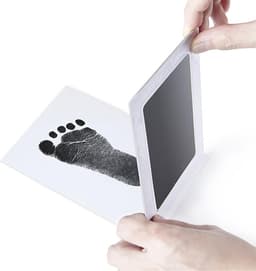2 Inktpads voor hand- en voetafdrukken van baby's - Zonder Puin en Inkt aan handen -  Veilig voor baby's - Raakt de huid niet aan - Perfect aandenken of cadeau - Kraamcadeau  - Blauw — thumbnail 4