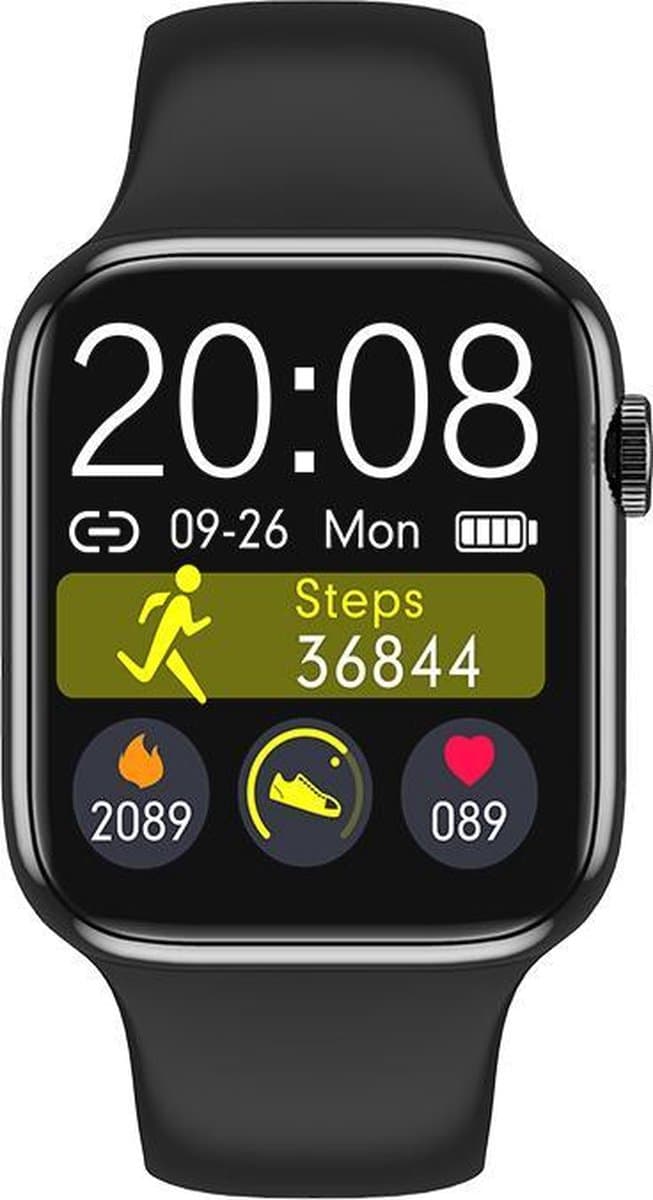 Belesy® Immune - Smartwatch Dames - Smartwatch Heren - Horloge - Bellen - 1.54 inch - Kleurenscherm - Full Touch - Lichaamstemperatuur - Zwart - Siliconen — afbeelding 1