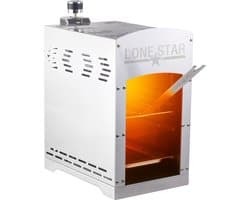 Lonestar - Hoge Temperatuur Grill / Gasbarbecue - Tafelmodel - 800 °C - Roestvrij Edelstaal - 42 x 40 x 22 cm