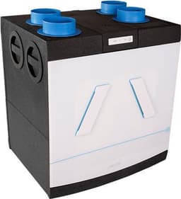 Orcon HRC-400 EcoMax WTW unit met isolerende EPP behuizing, vochtsensor en randaarde, zwart/wit — thumbnail 1