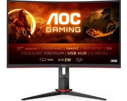 AOC CQ27G2U - QHD VA Curved 144Hz Gaming Monitor - 27 Inch