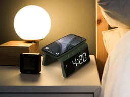 Caliber Wekker - Draadloze Oplader - Wake-up Light - Digitale wekker - Wekkers digitaal - Digitale klok - Groen (HCG019QI-MG) — thumbnail 5