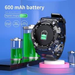 DrPhone SMARTX1 – Smartwatch Met Sportfuncties – IP67 Waterdichte Smartwatch – Bluetooth Smartwatch – Full Touchscreen – Bloeddruk & Hartslagmeter - Zwart — thumbnail 4