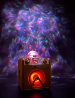 N-GEAR Disco Star 710 Gold - Bluetooth Speaker - Karaoke Set - Party Box met Sterrenprojector & 2 Microfoons — thumbnail 4