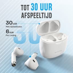 Synyq ProX - Draadloze Oordopjes - 30 uur Afspeeltijd - Bluetooth Oordopjes - Draadloze Oortjes - Oortjes Draadloos - Wit — thumbnail 2