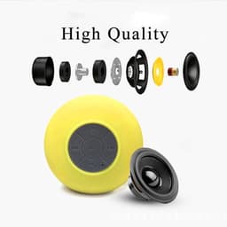 IGOODS Waterdichte Bluetooth Speaker - met Zuignap - Ingebouwde microfoon - Bluetooth 3.0 - Badkamer & Douche Speaker - Zwart — thumbnail 2