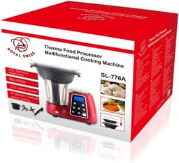 Foodprocessors – Keukenmachine – 1800W – 2.5Liter – RVS Mengkom – 10 Snelheden – Rood – Royal Swiss® — thumbnail 5