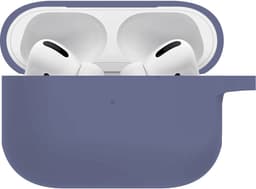 Hoesje - Geschikt voor Apple AirPods Pro 2 - Siliconen Hoes met Clip - Silicone Case Cover - Grijsblauw — thumbnail 1
