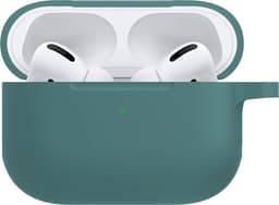 Hoesje - Geschikt voor Apple AirPods Pro 2 - met Clip - Siliconen Hoes - Silicone Case Cover - Donkergroen — thumbnail 1