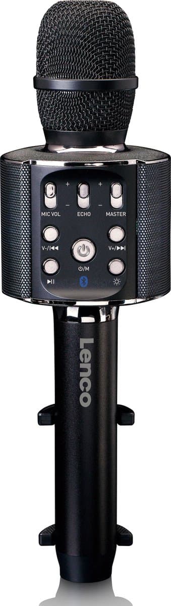 Lenco Karaoke Microfoon – Bluetooth – Speaker en Lichteffecten – BMC-090BK - Zwart — afbeelding 1