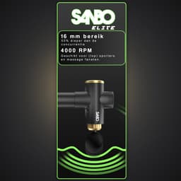 Sanbo Massage Gun Professioneel Elite - 30 Standen en 8 Opzetstukken - Massage apparaat - Massage Pistool - Elite (4000RPM) — thumbnail 5