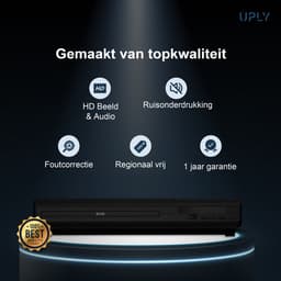 UPLY DVD Speler met HDMI - Full HD - 1080p - Regiovrij - Inclusief HDMI Kabel en Afstandsbediening - DVD en CD Speler - USB — thumbnail 3