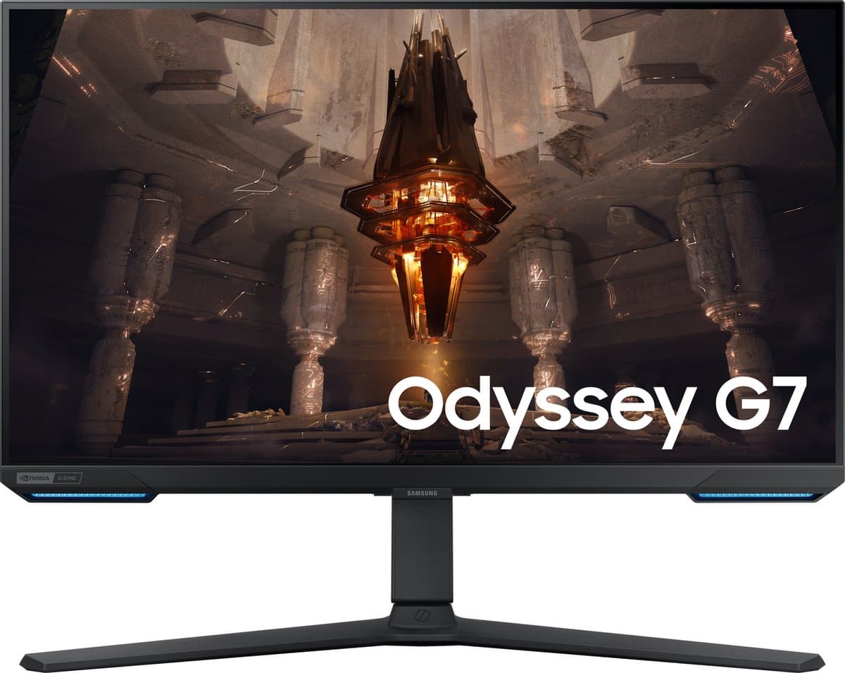 Samsung Odyssey G7 LS28BG700EPXEN - 4K IPS Smart Gaming Monitor - Tizen - Wi-Fi - 144hz - 28 inch — afbeelding 1