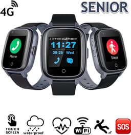 GPS Horloge Senior Health - persoonlijk alarm - alarm horloge ouderen - valdetectie - SOS alarm - Live tracking - medicatie herinnering - (video)bellen - hartslag & bloeddruk - SpO2 - alzheimer - dementie - geen abonnement — thumbnail 1