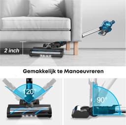 Inse Stofzuiger 23Kpa - Steelstofzuiger Draadloos - Snoerloze Stofzuiger - Stofzuiger Zonder Zak - Draadloze Stofzuiger - Automatische Stofzuiger - Stofzuigers - 250W — thumbnail 3